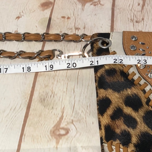 Western Style Mini Crossbody Purse Embroidery Turquoise Embellishments - Picture 11 of 15